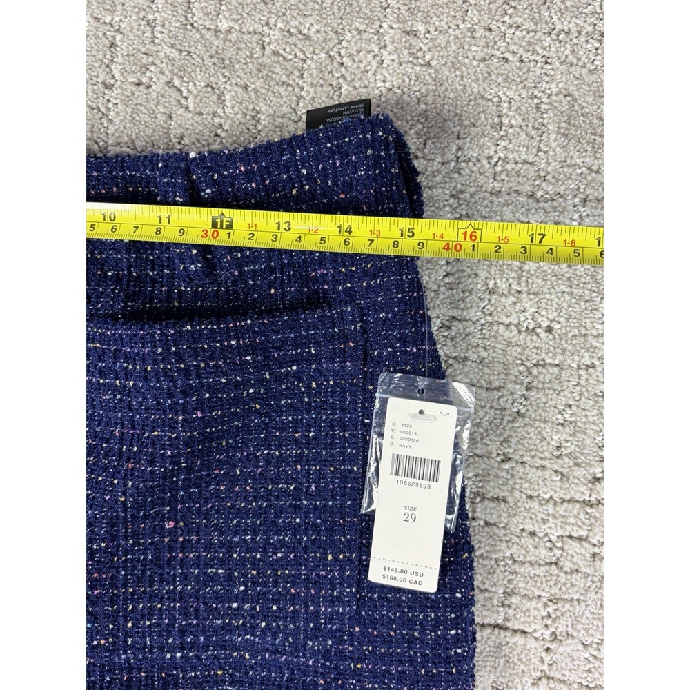 Anthropologie Maeve The Colette Pants 29 Blue Multi Tweed Wide Leg Crop Career - Picture 4 of 8